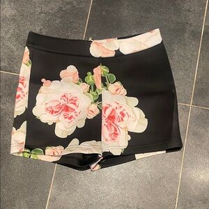 Cynthia Rowley Black Floral Shorts